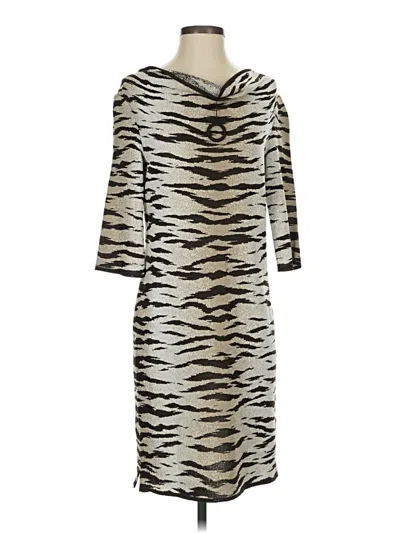Pre-owned Ming Wang Casual Dress In Silver