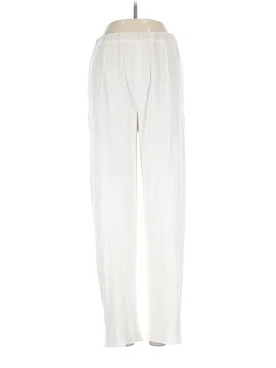 Pre-owned Ming Wang Casual Pants In Ivory