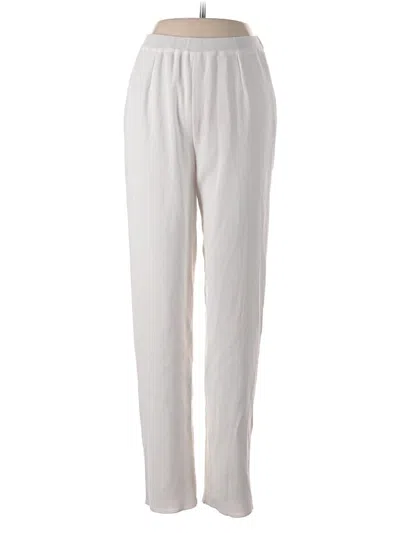 Pre-owned Ming Wang Casual Pants In Ivory