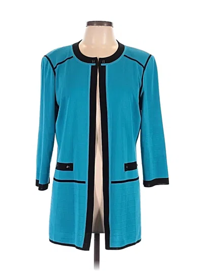 Pre-owned Ming Wang Coat In Teal