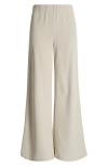 Shop Ming Wang Deco Crepe Wide Leg Pants In Limestone