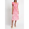 Ming Wang Fit & Flare Knit Midi Dress