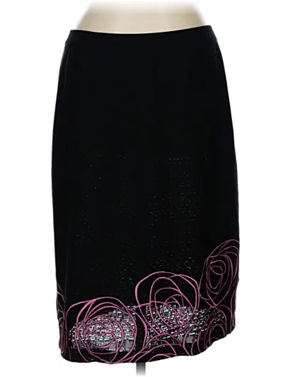 Pre-owned Ming Wang Formal Skirt In Black