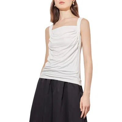 MING WANG MING WANG FRONT DRAPE SLEEVELESS TOP
