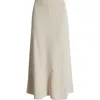 Ming Wang Heritage Fit Flare Deco Crêpe De Chine Maxi Skirt In Limestone