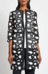 Ming Wang Heritage Fit Lace Jacket In Black