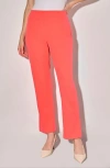 Ming Wang Heritage Fit Pull-on Crepe Pants In Sunkist Coral