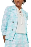 Ming Wang Lapel Collar Knit Jacket In Multi