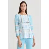 Ming Wang Interwoven Soft Knit Tunic In Multi
