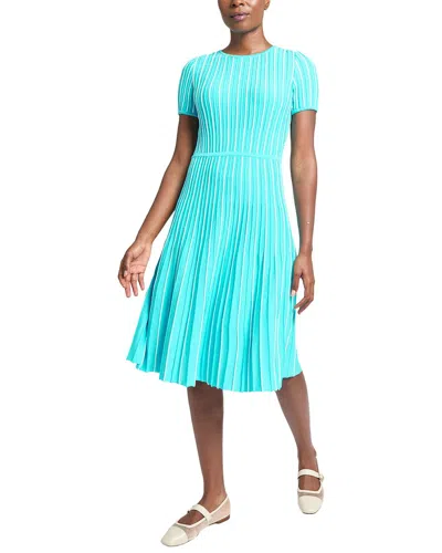 Ming Wang Jewel Neck Soft Knit Flare Dress