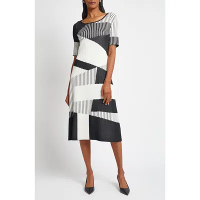Ming Wang Knit Midi Dress