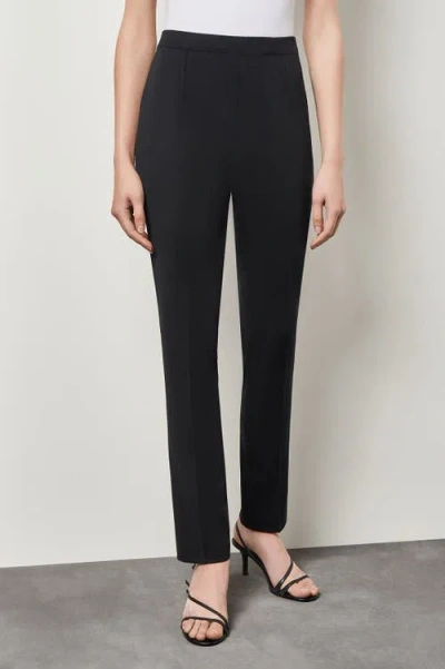 Ming Wang Knit Slim-leg Pants In Black
