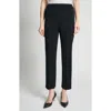 Ming Wang Knit Straight-leg Ankle Pants In Black