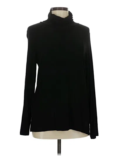Pre-owned Ming Wang Long Sleeve Turtleneck In Black