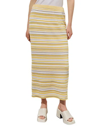 Ming Wang Pencil Midi Skirt In Yellow