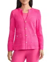 Ming Wang Plus Tonal Textured Wave Knit Jacket In Multi