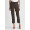Ming Wang Pull-on Straight Leg Ankle Pants In White