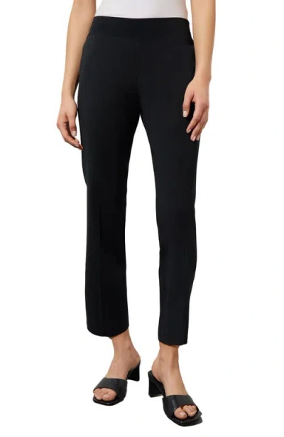 Ming Wang Pull-on Straight Leg Ankle Pants In Black