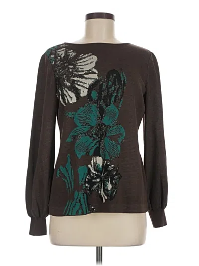 Pre-owned Ming Wang Pullover Sweater In Brown