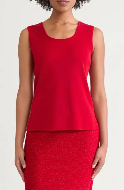 MING WANG MING WANG SCOOP NECK MID LENGTH KNIT TANK