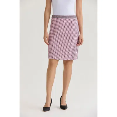 Ming Wang Shell Stitch Straight Knit Skirt