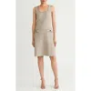 Ming Wang Shimmer Tweed A-line Dress In Multi