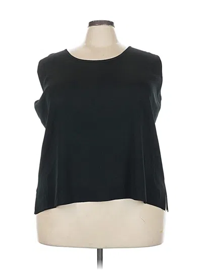 Pre-owned Ming Wang Sleeveless Blouse In Black
