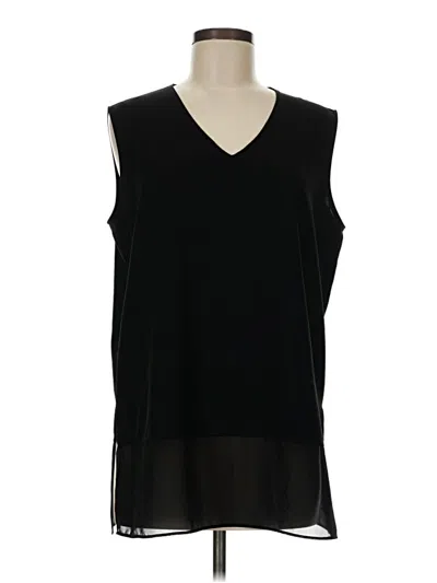 Pre-owned Ming Wang Sleeveless Blouse In Black