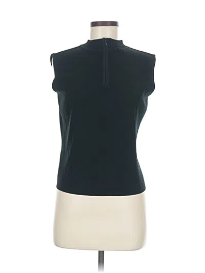 Pre-owned Ming Wang Sleeveless Top Black High Neck Tops