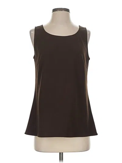 Pre-owned Ming Wang Sleeveless T-shirt In Brown
