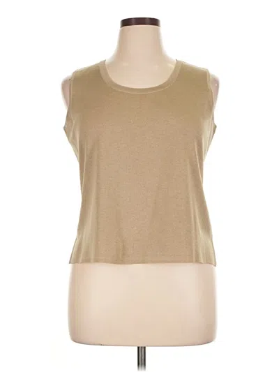 Pre-owned Ming Wang Sleeveless T-shirt In Tan