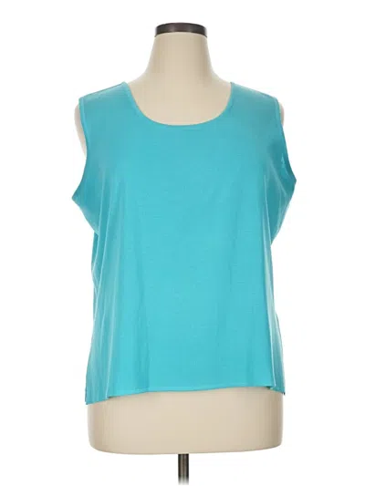 Pre-owned Ming Wang Sleeveless T-shirt In Teal