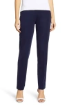 Ming Wang Straight Leg Knit Pants In Indigo