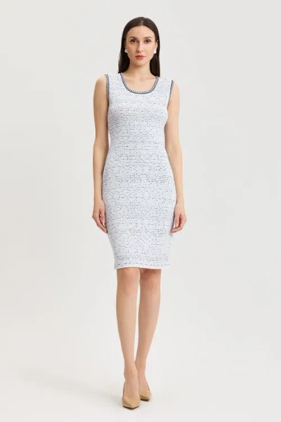Ming Wang Soft Knit Knee-length Sheath Dress In Multi