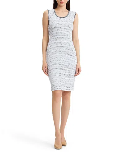 Ming Wang Soft Knit Knee-length Sheath Dress In Multi