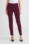 Ming Wang Straight-leg Knit Pants In Red
