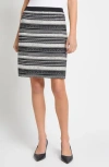 Ming Wang Stripe Knit Skirt In Multi