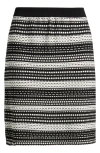 Ming Wang Stripe Knit Skirt In Multi