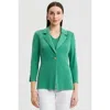 Ming Wang Tailored Single-button Knit Jacket In Multi