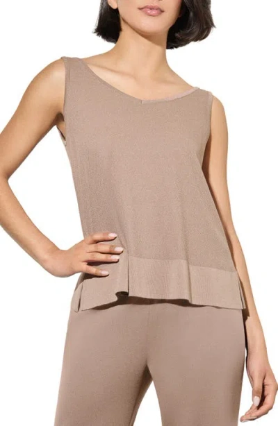 Ming Wang V-neck Side Slit Tank In Java