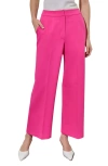 Ming Wang Wide Leg Pants In Carmine Rose