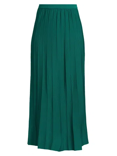 Ming Wang Women's Missy Pleated A-line Maxi Skirt