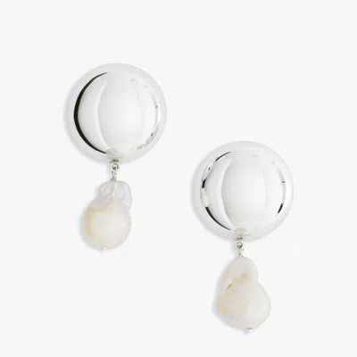 Ming Yu Wang Florence Earrings In White
