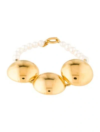 Pre-owned Ming Yu Wang Pearl Grace Bracelet, 6.5" In Multi