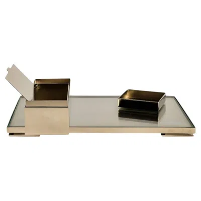 Pre-owned Mingardo Modernist Smoking Tray By Joffrey Dappe For  In Brown
