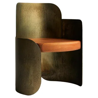 Pre-owned Mingardo Pina Chair In Iron Structure With Matte Slate By Gregory Beson For  In Gray
