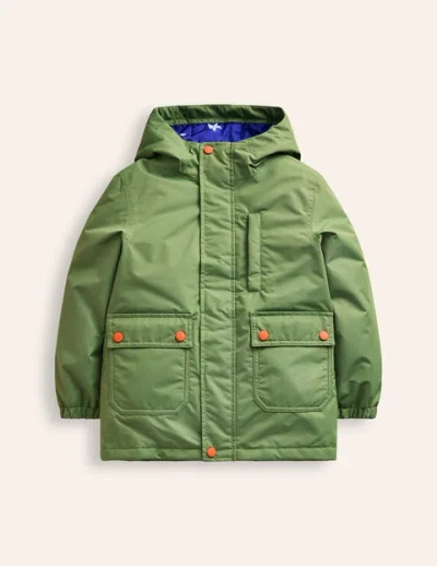 Mini Boden 4-in-1 Waterproof Coat Safari Green Boys Boden In Safari Green