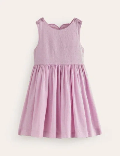 Mini Boden Kids' Appliqué Back Dress Sugared Almond Pink Flower Girls Boden