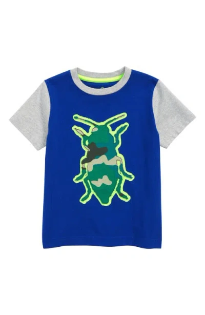 Mini Boden Kids'  Beetle Patchwork T-shirt In Blue