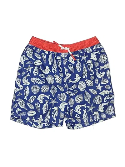 Pre-owned Mini Boden Kids' Board Shorts In Blue
